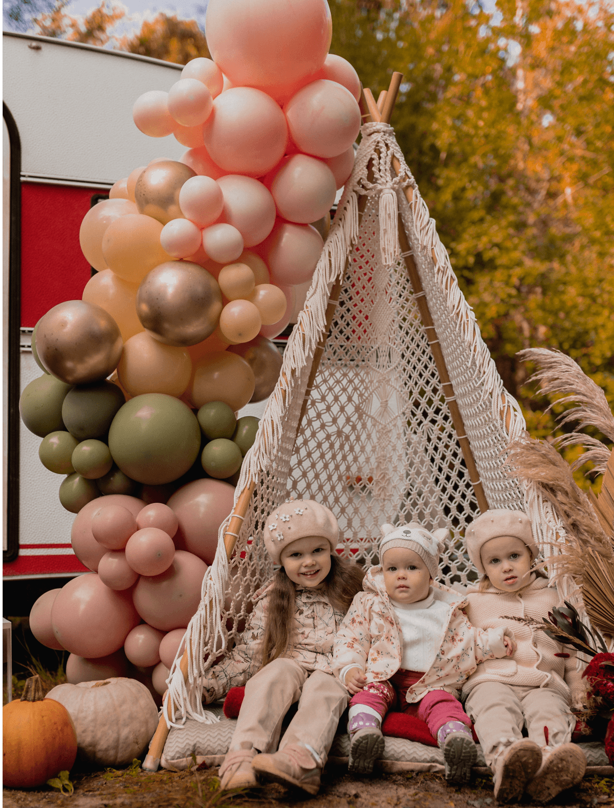 Осенний фотопроект «Camper», оформление декораций