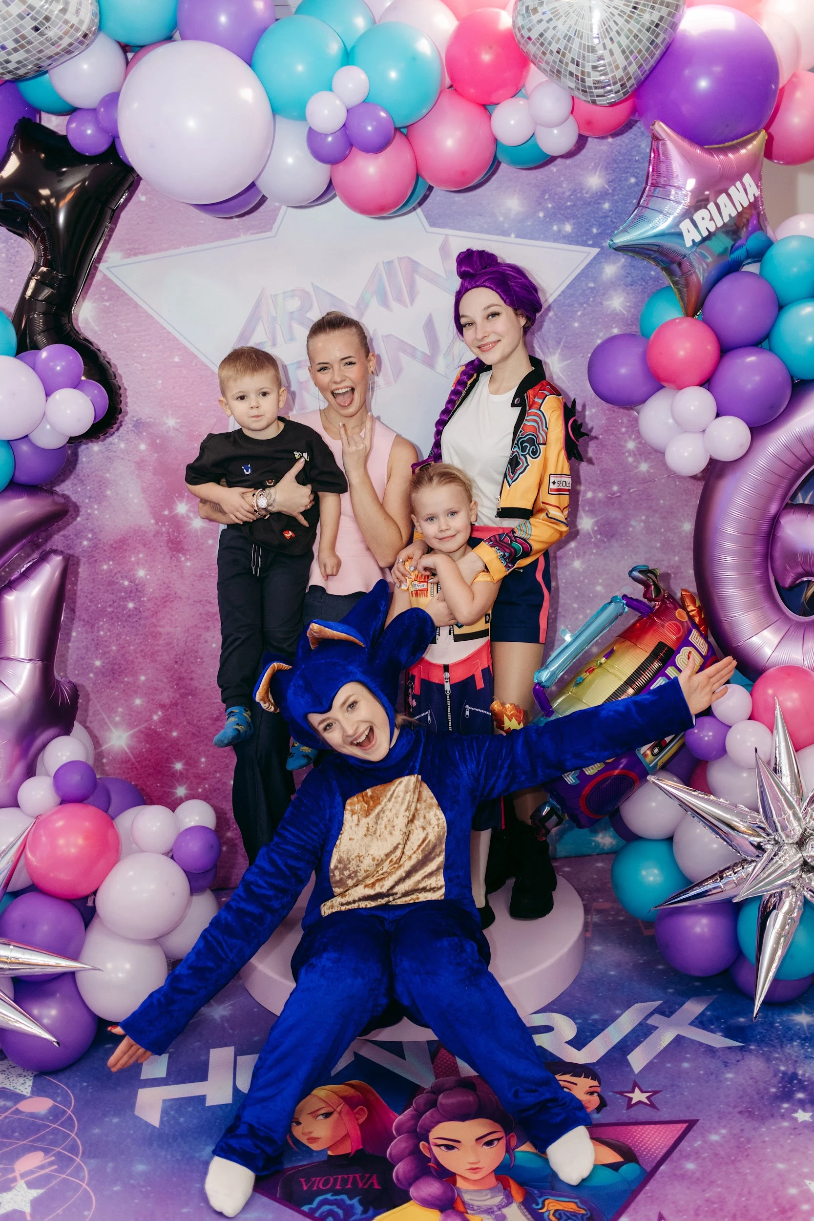 Декор детского праздника в стиле K-POP Huntrix, Таллинн